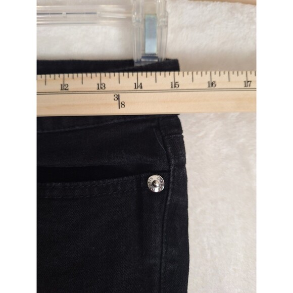 Guess Daredevil Womens 28 Black Denim Dark Bootcut Flare Jean 30x32 Stretch Logo - Picture 3 of 10